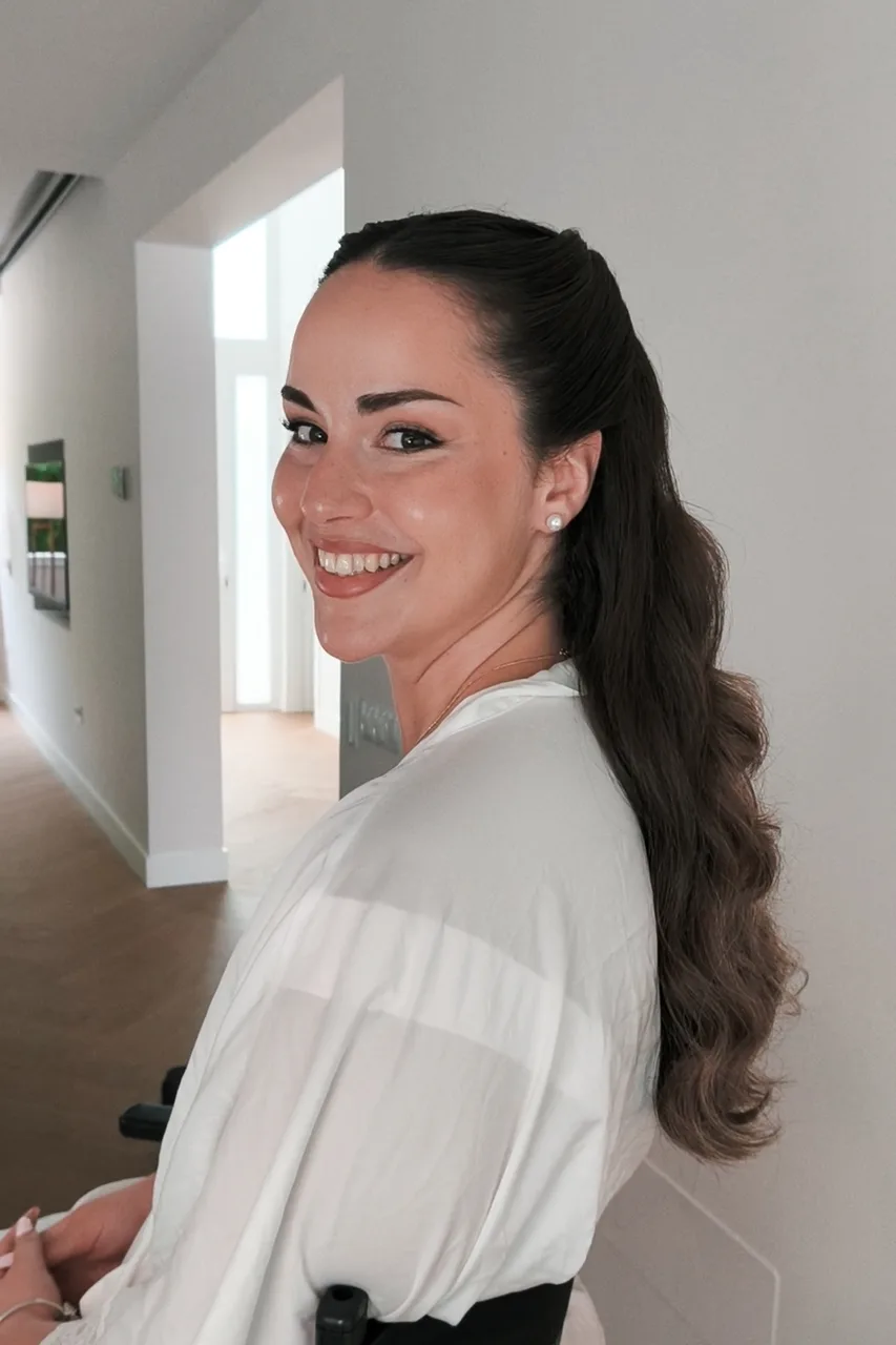 Semirrecogido con ondas largas